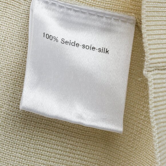 Akris Cream Scoop Neck Beige Knit Top - Picture 7 of 8